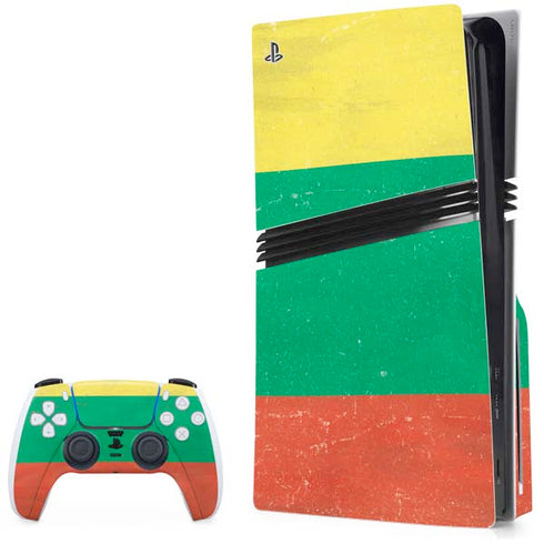 Lithuania Flag Distressed PlayStation PS5 Skins